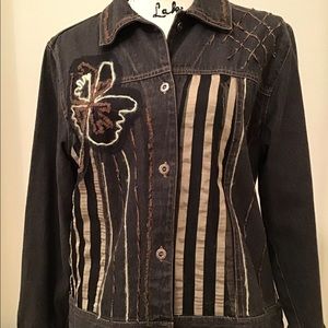 Embroidered jean jacket